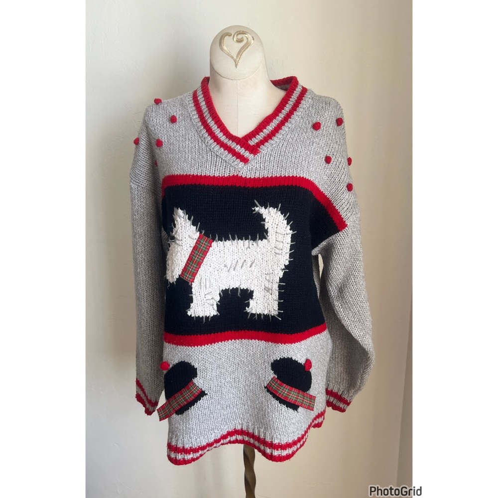 Vintage Beverly Hills Zoo Dog Sweater Large Acrylic